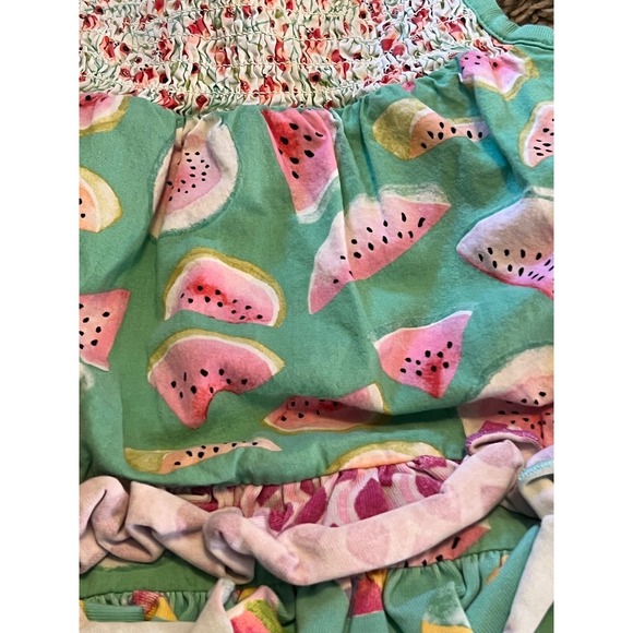 Matilda Jane Baby Girls Watermelon Ruffle Romper Fruit Salad Teal Pink 3-6M - Picture 8 of 9
